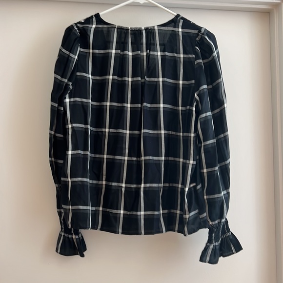 NWT Banana Republic Factory Size Small Plaid Blouse - Picture 8 of 17